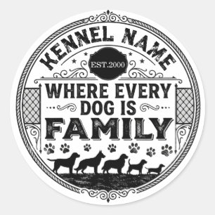Custom Kennel Name Sticker   Vintage Pet Care Busi