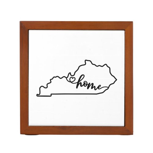 Custom Kentucky State US Outline Home Art Desk Organizer