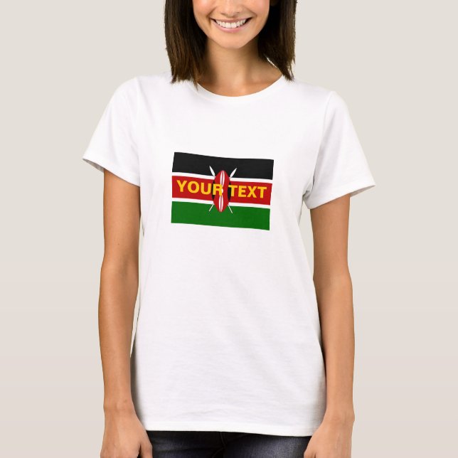 Custom Kenya Flag T-Shirt (Front)