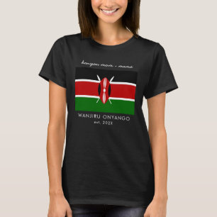 Custom Kenyan Mom Mama Kenya Flag T-Shirt