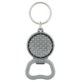 Custom Keychain Bottle Opener ROUND VINTAGE PEWTER (Back)