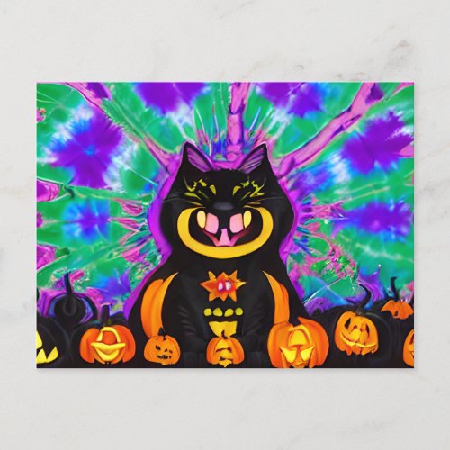 Custom Kid Cat Pumpkin Halloween Invitation