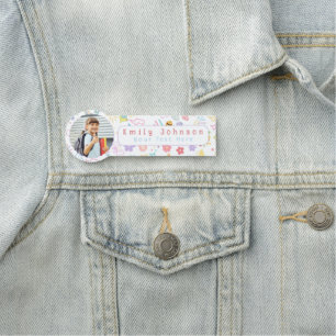 Custom Kid Name & Photo Colorful Tag