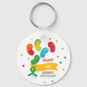 Custom Kidney Transplant Birthday Keychain