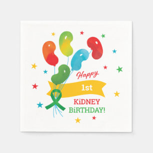 Custom Kidney Transplant Birthday Napkins