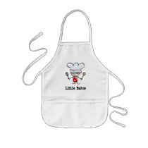 Custom kid's apron with little baker cartoon Custom kid's apron with little baker cartoon