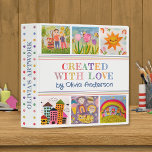 Custom Kids Art Children's Painting and Drawing 3 Ring Binder<br><div class="desc">Celebrate your child's creativity with our unique 3-ring binder, designed to showcase their artistic talents. This one-of-a-kind binder allows parents to add 9 photos of their child's artwork, transforming it into a personal gallery that stands out. Perfect for organizing and storing treasured pieces, this binder not only keeps artwork safe...</div>