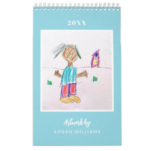 Custom Kids' Art Keepsake Christmas Gift Calendar