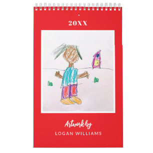 Custom Kids' Art Keepsake Christmas Gift Calendar
