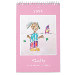 Custom Kids' Art Keepsake Christmas Gift Calendar
