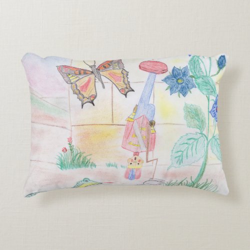Custom Kids Artwork Nutcracker toy butterfly  Accent Pillow