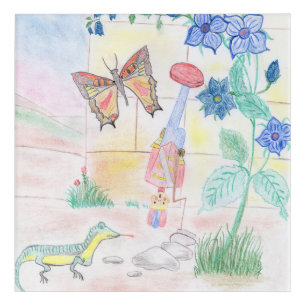 Custom Kids Artwork, Nutcracker toy, butterfly,  Acrylic Print