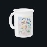 Custom Kids Artwork, Nutcracker toy, butterfly, Beverage Pitcher<br><div class="desc">Hand drawn Nutcracker toy, butterfly, flowers, lizard.
Custom Kids Artwork, Add Your Artwork.
You must know that you get a photo!</div>