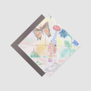 Custom Kids Artwork, Nutcracker toy, butterfly,  Car Magnet