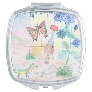 Custom Kids Artwork, Nutcracker toy, butterfly, Compact Mirror