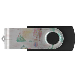Custom Kids Artwork, Nutcracker toy, butterfly, Flash Drive