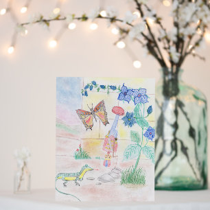 Custom Kids Artwork, Nutcracker toy, butterfly,  Foam Board