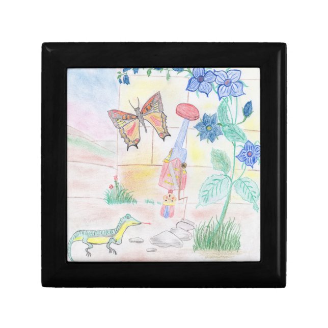 Custom Kids Artwork, Nutcracker toy, butterfly,  Gift Box (Front)