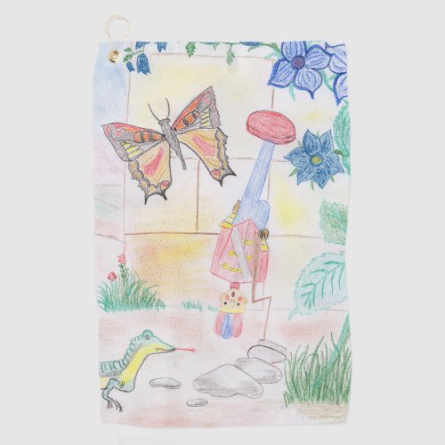 Custom Kids Artwork Nutcracker toy butterfly  Golf Towel