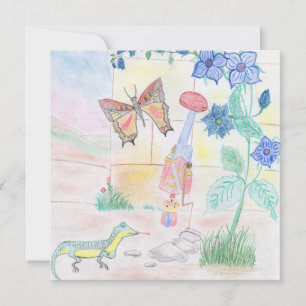 Custom Kids Artwork, Nutcracker toy, butterfly, Invitation