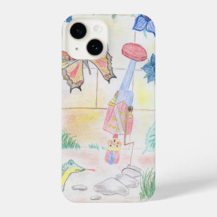 Custom Kids Artwork, Nutcracker toy, butterfly, iPhone 14 Case