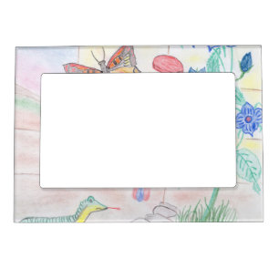 Custom Kids Artwork, Nutcracker toy, butterfly,  Magnetic Frame