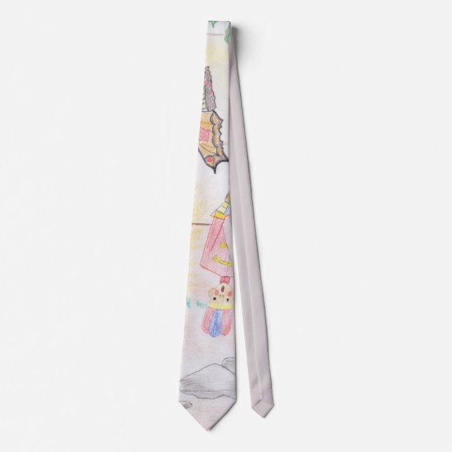 Custom Kids Artwork, Nutcracker toy, butterfly,  Neck Tie (Front)