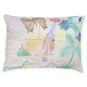 Custom Kids Artwork, Nutcracker toy, butterfly, Pet Bed