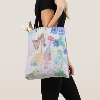 Custom Kids Artwork, Nutcracker toy, butterfly, Tote Bag