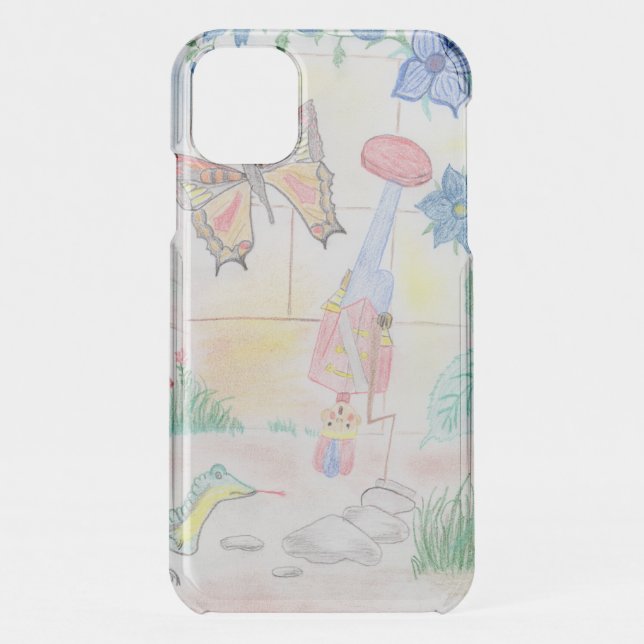 Custom Kids Artwork, Nutcracker toy, butterfly,  Uncommon iPhone Case (Back)