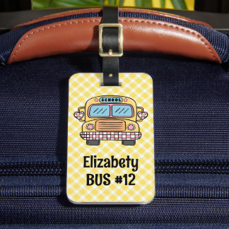 Custom Kids Backpack Tag Bus Info Tag