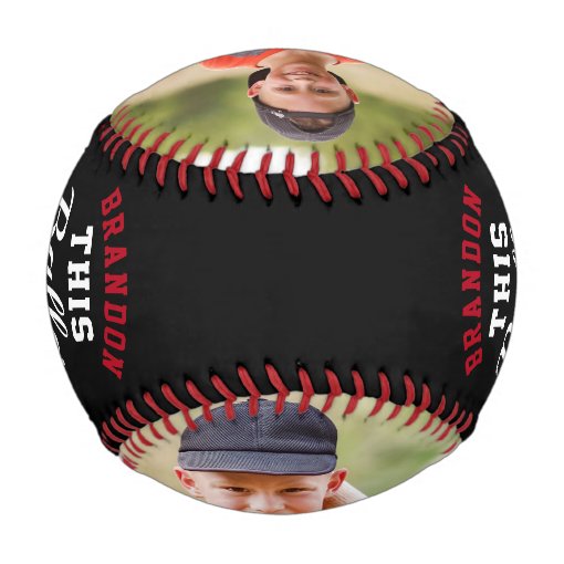 Custom Kids Birthday Age Fun Sports Photo Gift Baseball | Zazzle