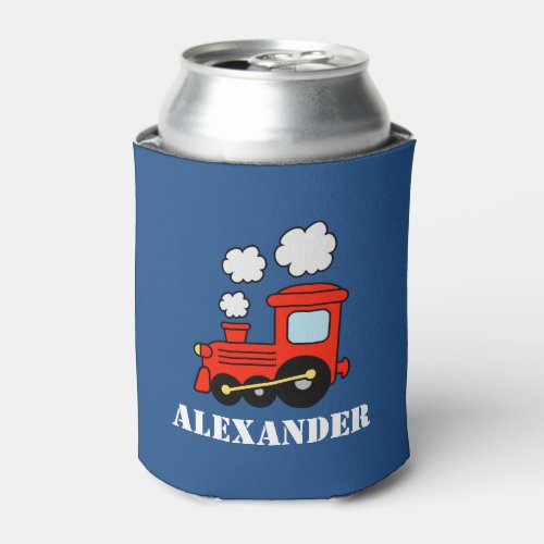 Custom kids Birthday party can coolers with train