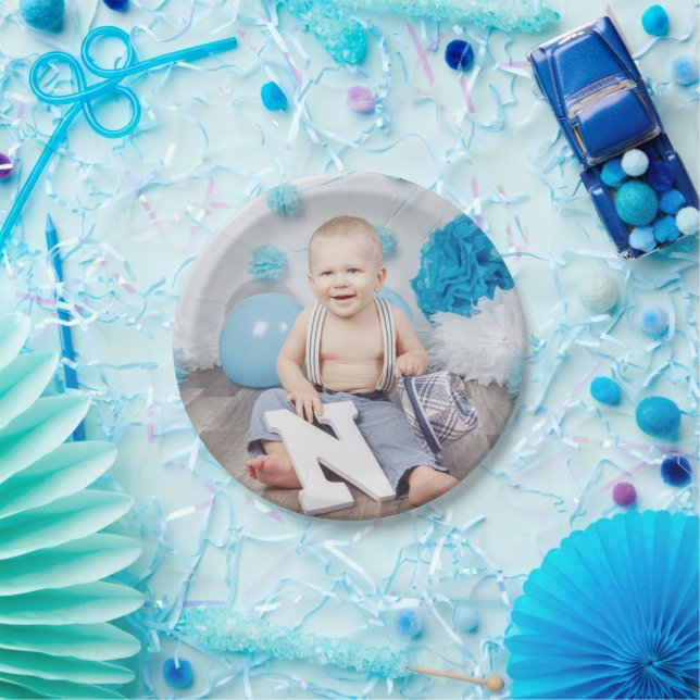 Custom Kids Birthday Photo Paper Plates (Party)