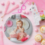 Custom Kids Birthday Photo Paper Plates<br><div class="desc">Add your custom child's photo to create the perfect personalized paper plates for your birthday party decor. Use the design tools to add text or additional photos to create your own unique one of a kind design.</div>