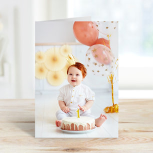 Custom Kids Birthday Photo Thank You Card