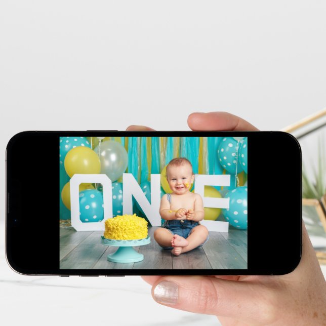 Custom Kids Birthday Photo Thank You Card (Front Digital)