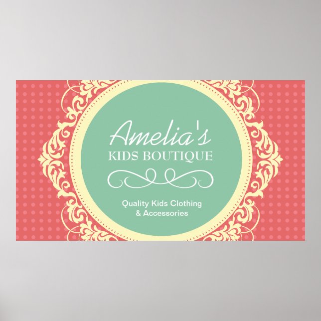 Custom Kids Boutique Banner / Poster (Front)