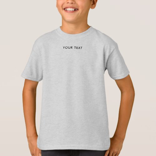Custom Kids Boys Simple Modern Small Font Template T_Shirt