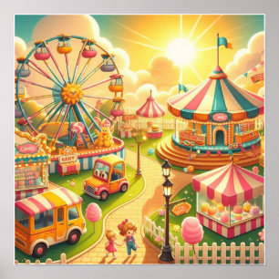 Custom Kids Carnival Wall Poster