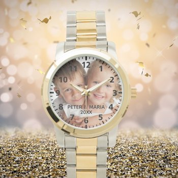 Custom Kids Children Photo Names Year Mom Watch by Thunes at Zazzle