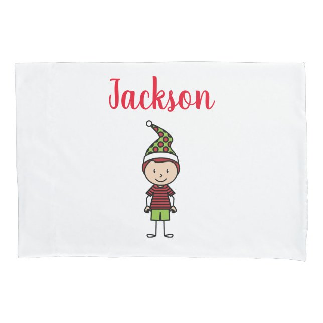 Custom Kids Christmas Boy Pillow Case (Front)