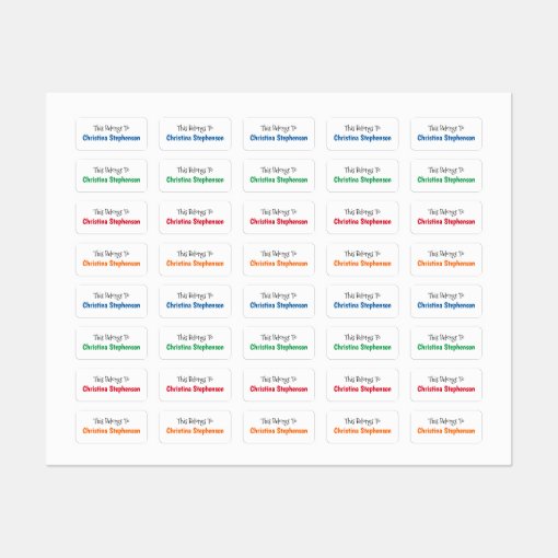 Custom Kids Clothing Labels Personalized Washable | Zazzle