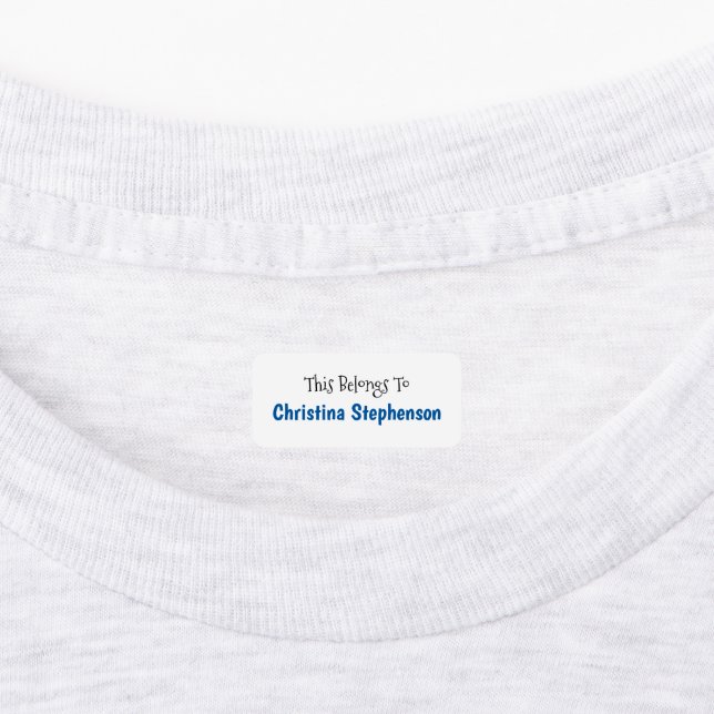 Custom Kids Clothing Labels Personalized Washable (Affixed)