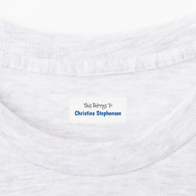 Custom Kids Clothing Labels Personalized Washable | Zazzle