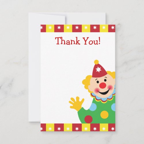 Custom Kids Clown Thank You