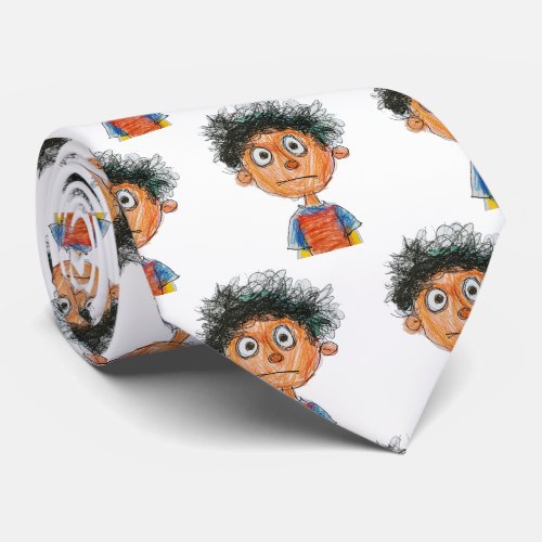 custom kids drawing neck tie