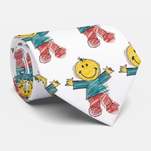 custom kids drawing neck tie