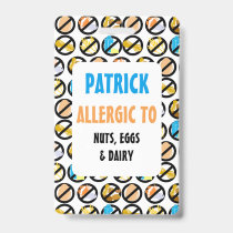 Custom Kids Food Allergy Alert Allergy Symbols Badge