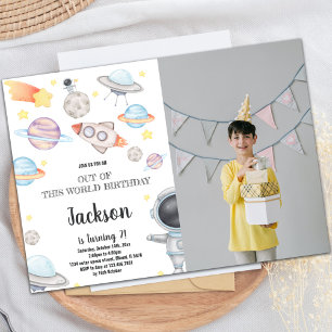 Custom Kids Galaxy Party Invite
